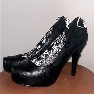 Iron Fist Black Skull Heels